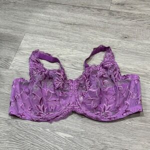 Soma Sensuous Lace Unlined Full Coverage Bra Purple 40D